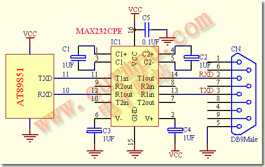 Max232 схема включения