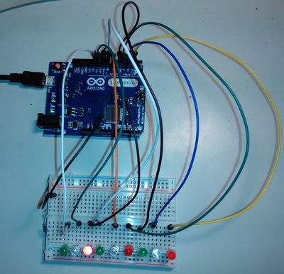 arduino 跑马灯接线