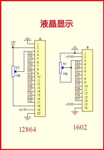 单片机驱动1602液晶电路图及c51程序