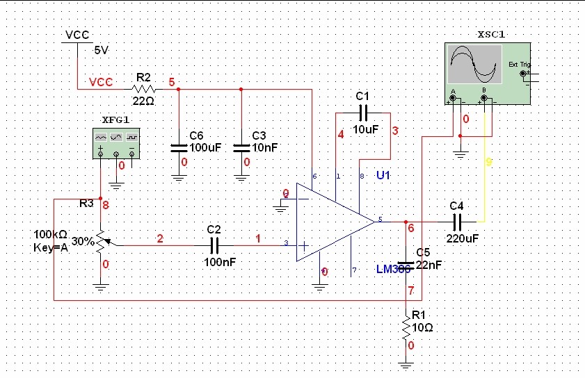 在multisim中创建lm386器件