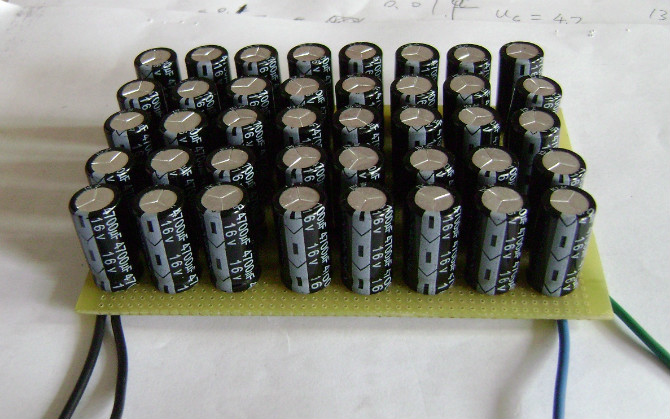 自制点焊机(用85个4700uf电容阵列) - 电子制作